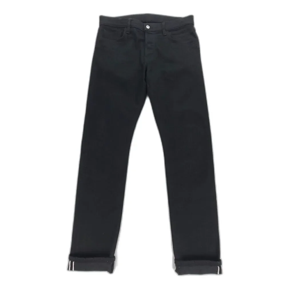 BUCK MASON Slim Fit Japanese Selvedge Jeans Black Denim Minimal Quiet Luxury 34